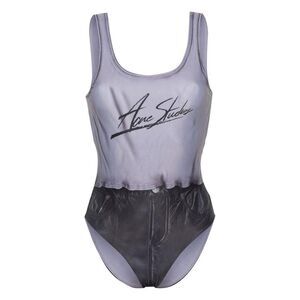 ACNE STUDIOS Graphic Print One-Piece Swimsuit Women BLACK Beachwear